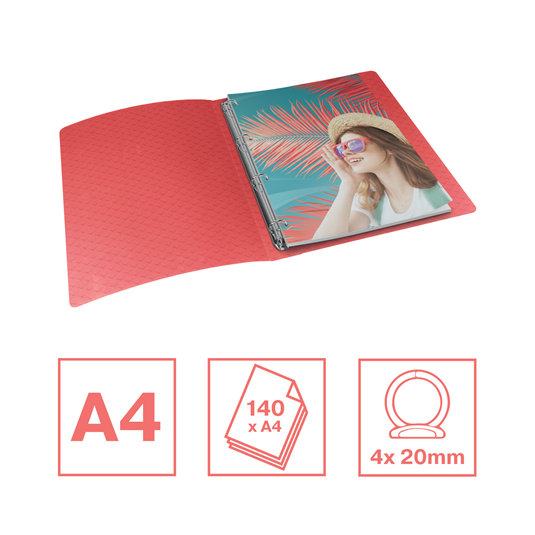 Segregator 4-r  Esselte Colour'Breeze Koralowy