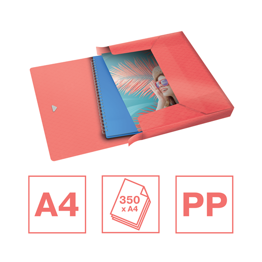 Teczka z gumką Esselte Colour`Brezze Koralowa  40 mm