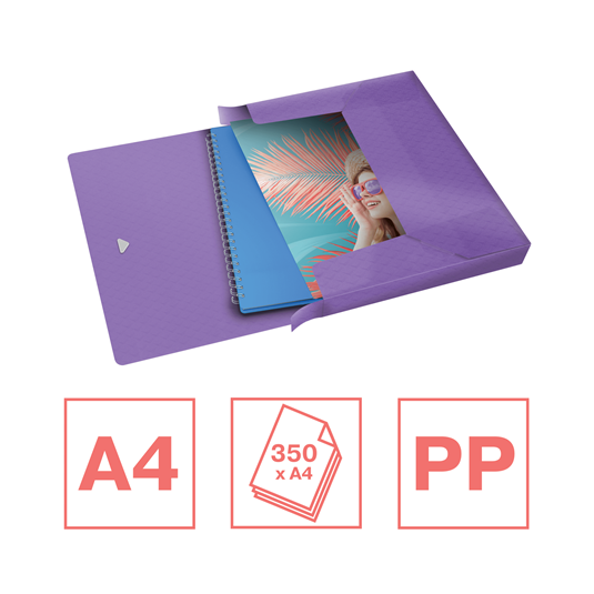 Teczka z gumką Esselte Colour`Brezze lawendowa 40 mm