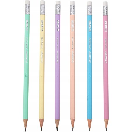 Ołówek Stabilo Swano pastelowy HB z gumką 6 szt.