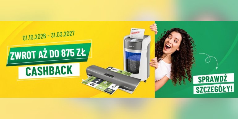 Leitz Cashback – odbierz nawet 875 zł zwrotu!